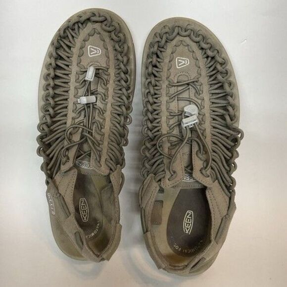 Keen Uneek Olive/Timberwolf Canvas Military Water Sandal Men Size 11M - Picture 13 of 14